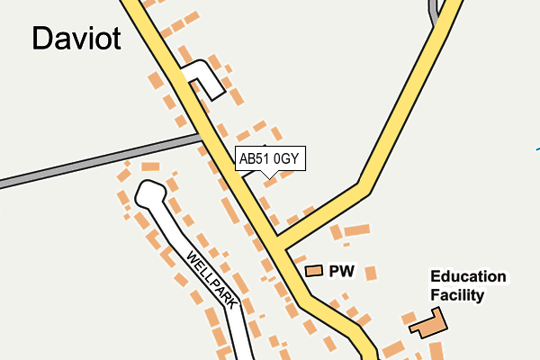 AB51 0GY map - OS OpenMap – Local (Ordnance Survey) AB51 0GY map - OS OpenMap – Local (Ordnance Survey)
