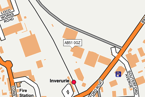 AB51 0GZ map - OS OpenMap – Local (Ordnance Survey) AB51 0GZ map - OS OpenMap – Local (Ordnance Survey)