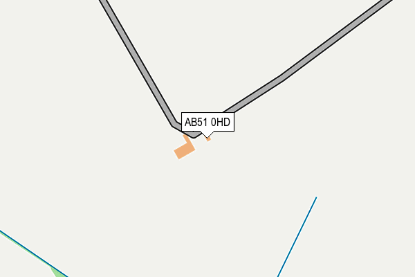 AB51 0HD map - OS OpenMap – Local (Ordnance Survey) AB51 0HD map - OS OpenMap – Local (Ordnance Survey)