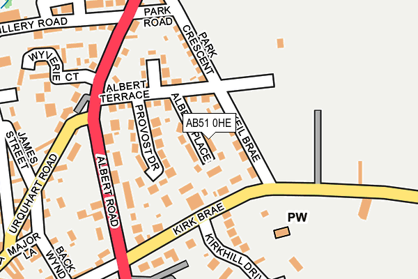 AB51 0HE map - OS OpenMap – Local (Ordnance Survey) AB51 0HE map - OS OpenMap – Local (Ordnance Survey)