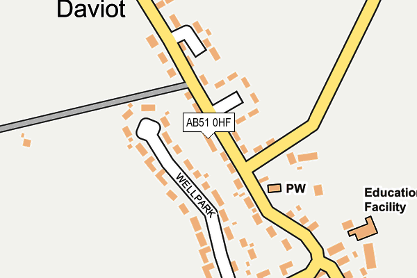 AB51 0HF map - OS OpenMap – Local (Ordnance Survey) AB51 0HF map - OS OpenMap – Local (Ordnance Survey)