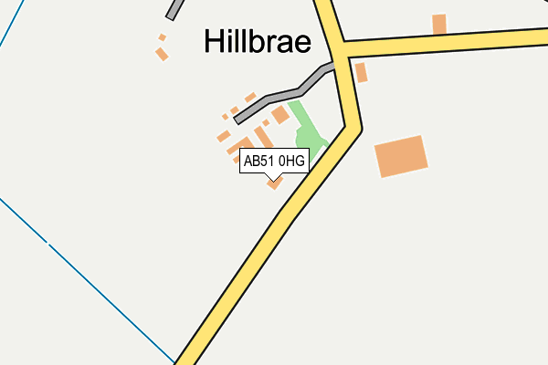 AB51 0HG map - OS OpenMap – Local (Ordnance Survey) AB51 0HG map - OS OpenMap – Local (Ordnance Survey)