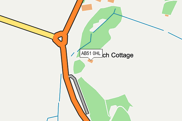 AB51 0HL map - OS OpenMap – Local (Ordnance Survey) AB51 0HL map - OS OpenMap – Local (Ordnance Survey)