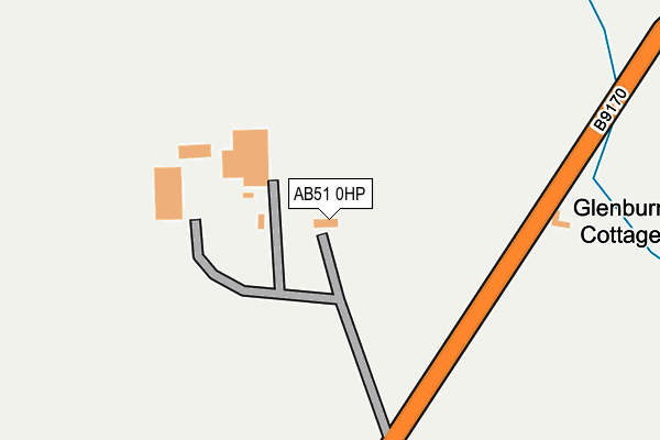 AB51 0HP map - OS OpenMap – Local (Ordnance Survey) AB51 0HP map - OS OpenMap – Local (Ordnance Survey)