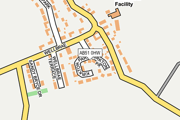 AB51 0HW map - OS OpenMap – Local (Ordnance Survey) AB51 0HW map - OS OpenMap – Local (Ordnance Survey)
