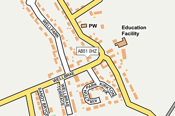 AB51 0HZ map - OS OpenMap – Local (Ordnance Survey) AB51 0HZ map - OS OpenMap – Local (Ordnance Survey)