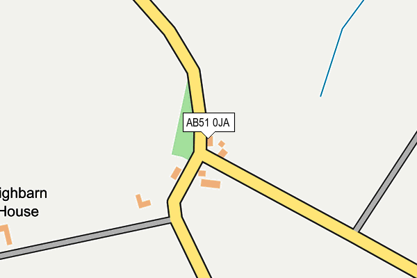 AB51 0JA map - OS OpenMap – Local (Ordnance Survey) AB51 0JA map - OS OpenMap – Local (Ordnance Survey)