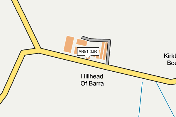 AB51 0JR map - OS OpenMap – Local (Ordnance Survey) AB51 0JR map - OS OpenMap – Local (Ordnance Survey)