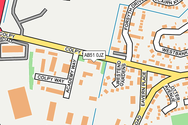 AB51 0JZ map - OS OpenMap – Local (Ordnance Survey) AB51 0JZ map - OS OpenMap – Local (Ordnance Survey)