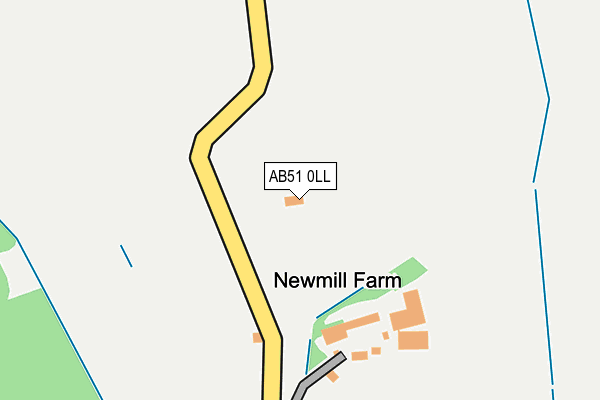 AB51 0LL map - OS OpenMap – Local (Ordnance Survey) AB51 0LL map - OS OpenMap – Local (Ordnance Survey)