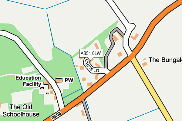 AB51 0LW map - OS OpenMap – Local (Ordnance Survey) AB51 0LW map - OS OpenMap – Local (Ordnance Survey)