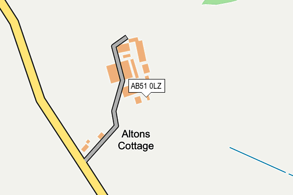 AB51 0LZ map - OS OpenMap – Local (Ordnance Survey) AB51 0LZ map - OS OpenMap – Local (Ordnance Survey)