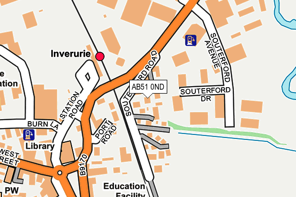 AB51 0ND map - OS OpenMap – Local (Ordnance Survey) AB51 0ND map - OS OpenMap – Local (Ordnance Survey)