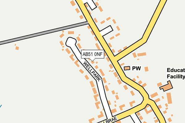 AB51 0NF map - OS OpenMap – Local (Ordnance Survey) AB51 0NF map - OS OpenMap – Local (Ordnance Survey)