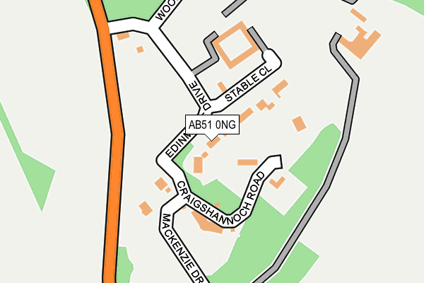 AB51 0NG map - OS OpenMap – Local (Ordnance Survey) AB51 0NG map - OS OpenMap – Local (Ordnance Survey)