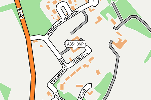 AB51 0NP map - OS OpenMap – Local (Ordnance Survey)