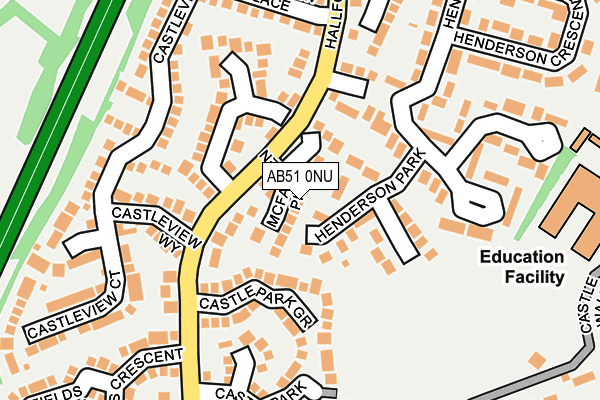 AB51 0NU map - OS OpenMap – Local (Ordnance Survey) AB51 0NU map - OS OpenMap – Local (Ordnance Survey)