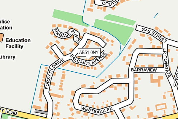 AB51 0NY map - OS OpenMap – Local (Ordnance Survey) AB51 0NY map - OS OpenMap – Local (Ordnance Survey)