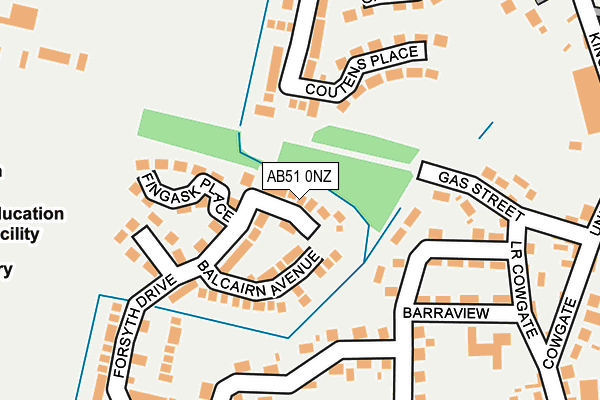 AB51 0NZ map - OS OpenMap – Local (Ordnance Survey) AB51 0NZ map - OS OpenMap – Local (Ordnance Survey)