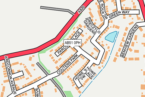 AB51 0PH map - OS OpenMap – Local (Ordnance Survey) AB51 0PH map - OS OpenMap – Local (Ordnance Survey)