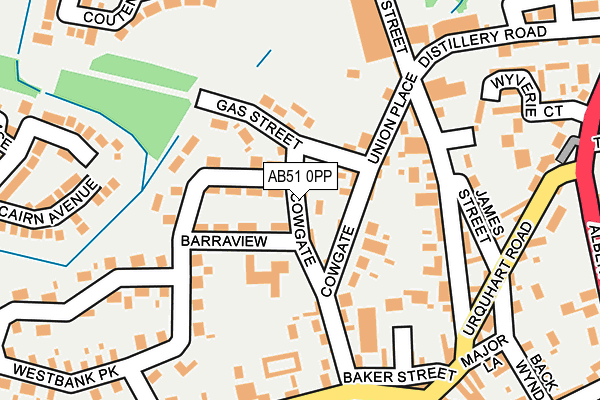AB51 0PP map - OS OpenMap – Local (Ordnance Survey) AB51 0PP map - OS OpenMap – Local (Ordnance Survey)