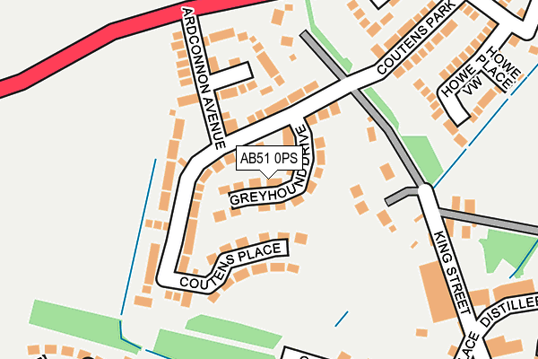 AB51 0PS map - OS OpenMap – Local (Ordnance Survey) AB51 0PS map - OS OpenMap – Local (Ordnance Survey)
