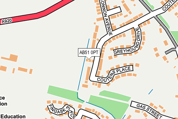 AB51 0PT map - OS OpenMap – Local (Ordnance Survey) AB51 0PT map - OS OpenMap – Local (Ordnance Survey)