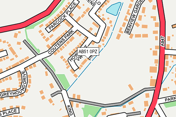 AB51 0PZ map - OS OpenMap – Local (Ordnance Survey) AB51 0PZ map - OS OpenMap – Local (Ordnance Survey)