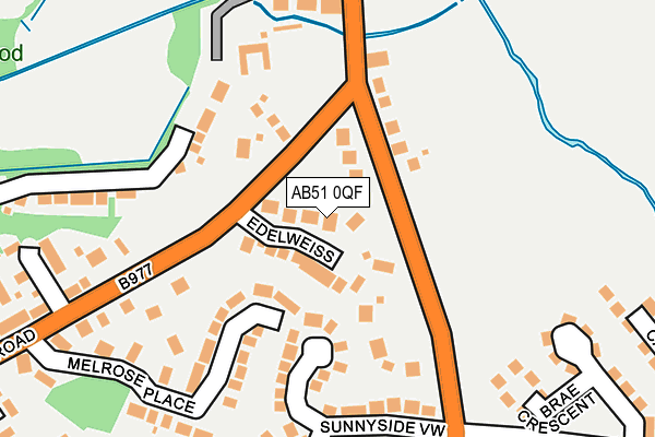 AB51 0QF map - OS OpenMap – Local (Ordnance Survey) AB51 0QF map - OS OpenMap – Local (Ordnance Survey)