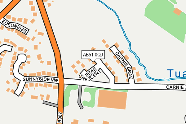 AB51 0QJ map - OS OpenMap – Local (Ordnance Survey) AB51 0QJ map - OS OpenMap – Local (Ordnance Survey)