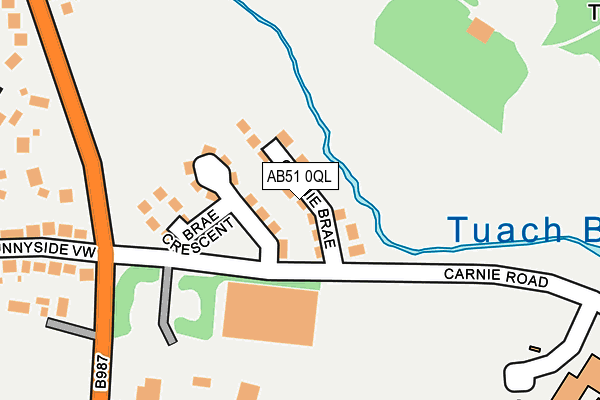 AB51 0QL map - OS OpenMap – Local (Ordnance Survey)