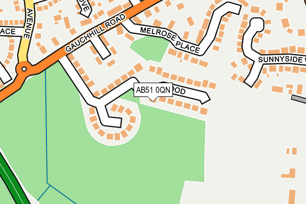 AB51 0QN map - OS OpenMap – Local (Ordnance Survey) AB51 0QN map - OS OpenMap – Local (Ordnance Survey)