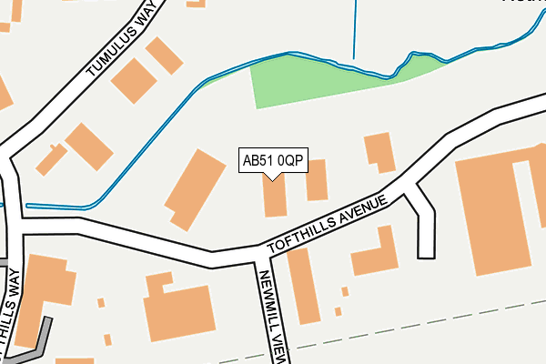 AB51 0QP map - OS OpenMap – Local (Ordnance Survey) AB51 0QP map - OS OpenMap – Local (Ordnance Survey)