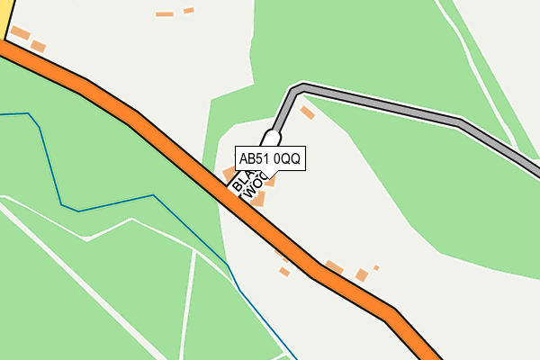 AB51 0QQ map - OS OpenMap – Local (Ordnance Survey) AB51 0QQ map - OS OpenMap – Local (Ordnance Survey)