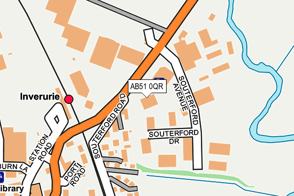 AB51 0QR map - OS OpenMap – Local (Ordnance Survey) AB51 0QR map - OS OpenMap – Local (Ordnance Survey)