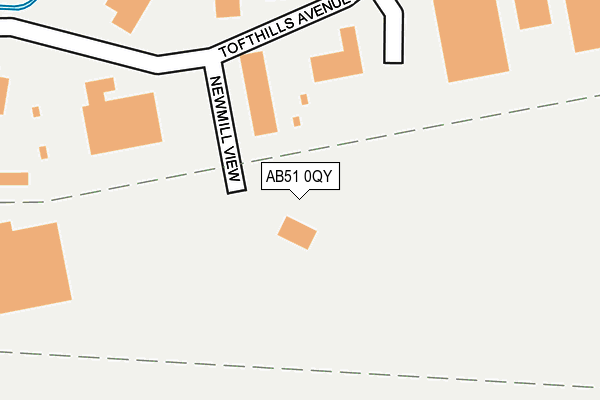 AB51 0QY map - OS OpenMap – Local (Ordnance Survey) AB51 0QY map - OS OpenMap – Local (Ordnance Survey)