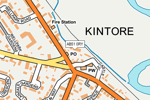 AB51 0RY map - OS OpenMap – Local (Ordnance Survey) AB51 0RY map - OS OpenMap – Local (Ordnance Survey)