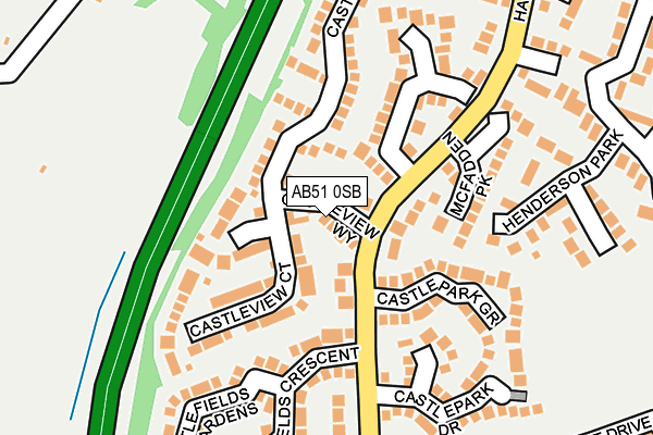 AB51 0SB map - OS OpenMap – Local (Ordnance Survey) AB51 0SB map - OS OpenMap – Local (Ordnance Survey)