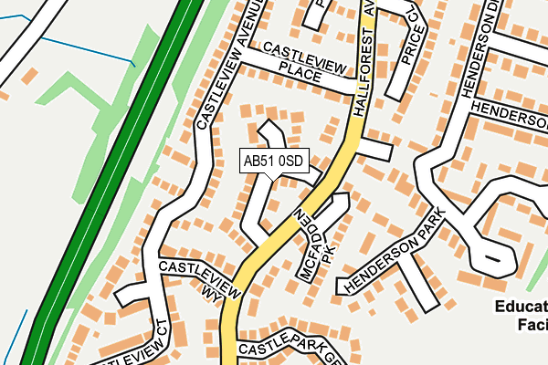 AB51 0SD map - OS OpenMap – Local (Ordnance Survey) AB51 0SD map - OS OpenMap – Local (Ordnance Survey)