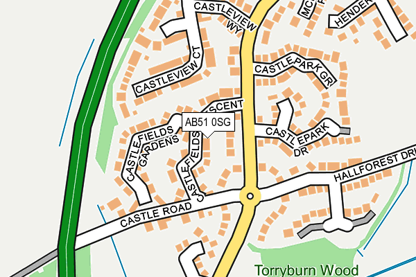 AB51 0SG map - OS OpenMap – Local (Ordnance Survey) AB51 0SG map - OS OpenMap – Local (Ordnance Survey)