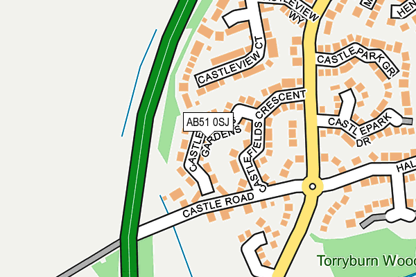 AB51 0SJ map - OS OpenMap – Local (Ordnance Survey) AB51 0SJ map - OS OpenMap – Local (Ordnance Survey)