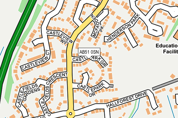 AB51 0SN map - OS OpenMap – Local (Ordnance Survey) AB51 0SN map - OS OpenMap – Local (Ordnance Survey)