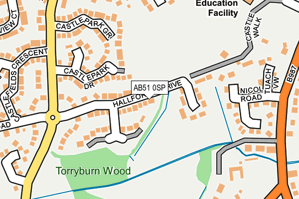 AB51 0SP map - OS OpenMap – Local (Ordnance Survey) AB51 0SP map - OS OpenMap – Local (Ordnance Survey)