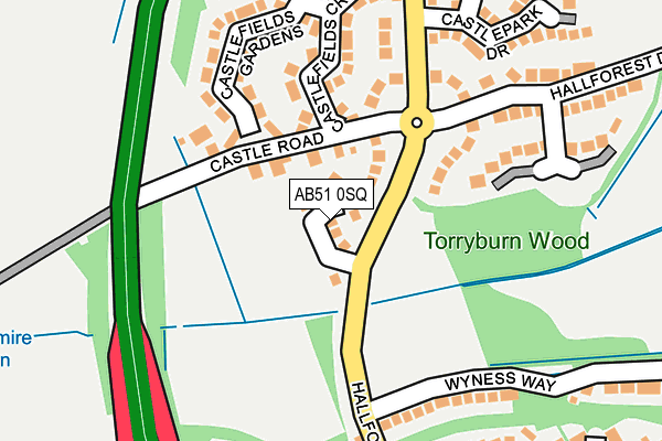 AB51 0SQ map - OS OpenMap – Local (Ordnance Survey) AB51 0SQ map - OS OpenMap – Local (Ordnance Survey)