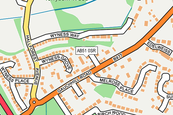 AB51 0SR map - OS OpenMap – Local (Ordnance Survey) AB51 0SR map - OS OpenMap – Local (Ordnance Survey)