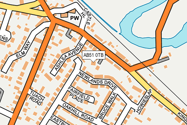 AB51 0TB map - OS OpenMap – Local (Ordnance Survey) AB51 0TB map - OS OpenMap – Local (Ordnance Survey)