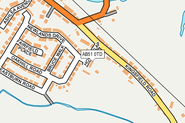 AB51 0TD map - OS OpenMap – Local (Ordnance Survey) AB51 0TD map - OS OpenMap – Local (Ordnance Survey)