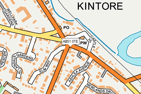 AB51 0TE map - OS OpenMap – Local (Ordnance Survey) AB51 0TE map - OS OpenMap – Local (Ordnance Survey)