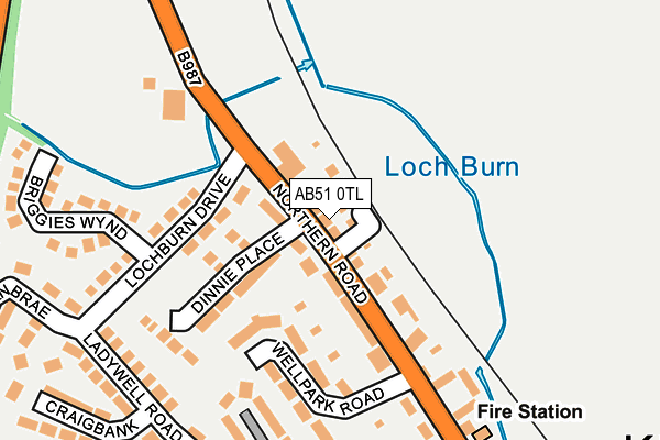 AB51 0TL map - OS OpenMap – Local (Ordnance Survey) AB51 0TL map - OS OpenMap – Local (Ordnance Survey)