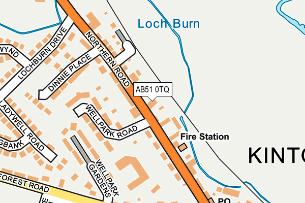 AB51 0TQ map - OS OpenMap – Local (Ordnance Survey) AB51 0TQ map - OS OpenMap – Local (Ordnance Survey)